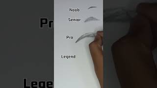 Noob vs Senior vs Pro vs Legend eyebrow  drawing  shortsvideo