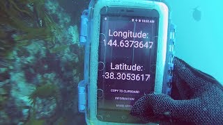 Scuba diving with an underwater GPS (sorta) mobile phone in waterproof case & GoPro GPS screenshot 5