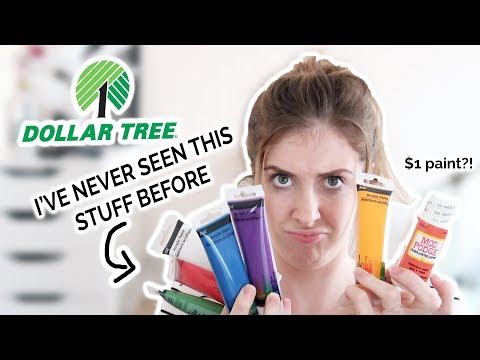 MAKING ART with $1 DOLLAR STORE ART SUPPLIES