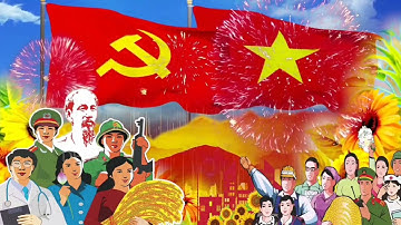 Led cờ Đảng, cờ Tổ quốc và Bác Hồ