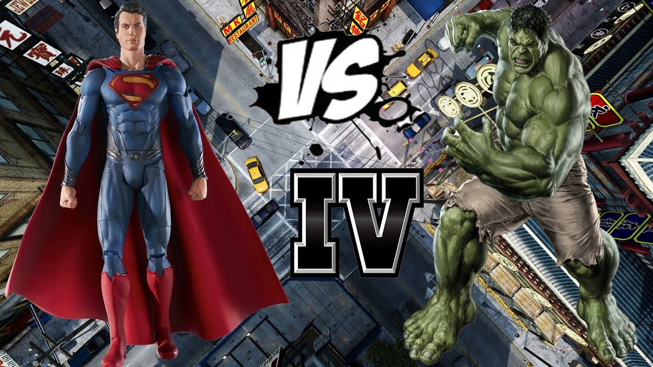 MAN OF STEEL VS THE INCREDIBLE HULK - EPIC BATTLE - GTA IV