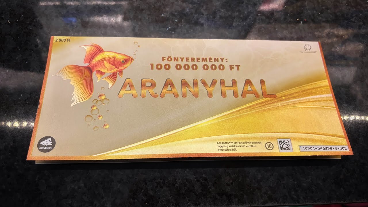 Itt az új sorsjegy: ARANYHAL. Vajon mennyit nyertünk? (mi sem tudjuk) 😁🐠