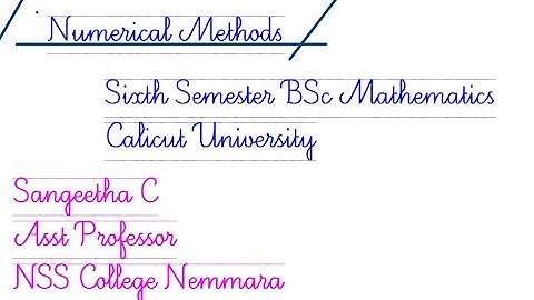 numerical analysis-lecture-21