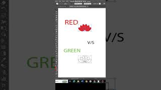How to Create a Red vs Green Lotus Design in Adobe Illustrator 🌿🎨