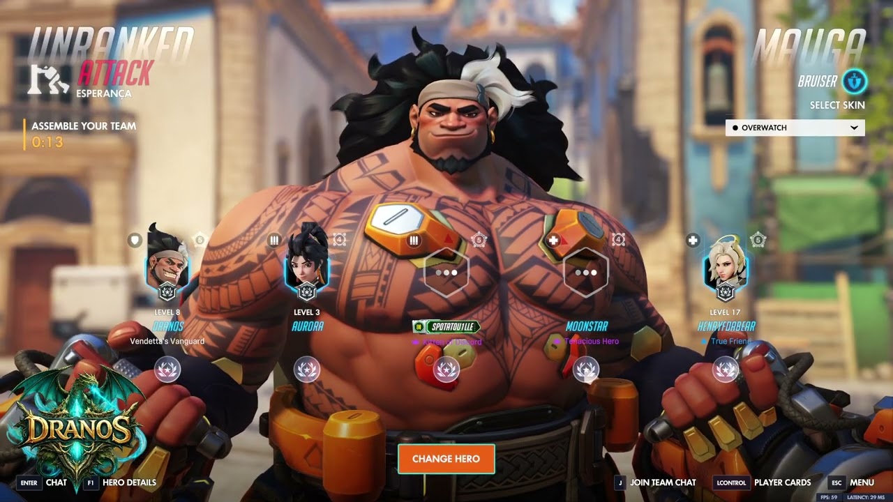 Dranos playing Overwatch Conquest.