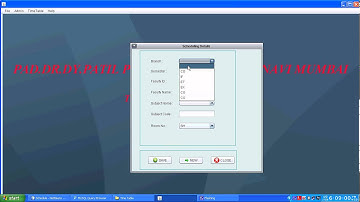 Time Table Scheduling Java project