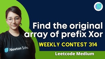 2433. Find The Original Array of Prefix Xor || Leetcode Contest Medium || Bit Manipulation || CPP