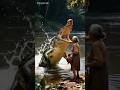 "Deadly River Attack 🐊 | Heroic Jungle Rescue" #shorts #vairalvideo #foryou
