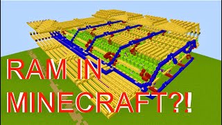 How Computer RAM Works (16 Byte Minecraft Redstone)