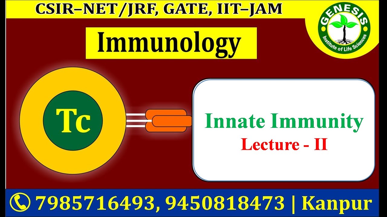 Innate Immunity Lecture 2 By Raghvendra Mishra CSIR GATE DBT 