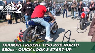 Triumph Trident T150 Rob North 850cc - quick look & start-up