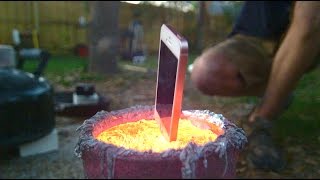 ⁣iPhone in Molten Aluminum