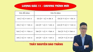 Giá trị lượng giác của góc đặc biệt (COS ĐỐI, SIN BÙ, PHỤ CHÉO...) - Lượng giác 11 chương trình mới