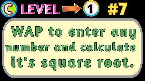 find square root of a number in c programming |  square root in c programming | square root in c