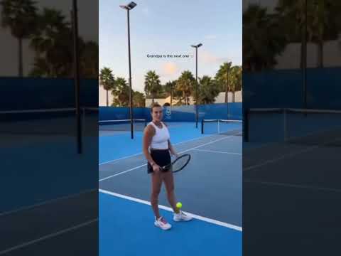 #Sabalenka afinando puntería
