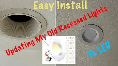 Cheap and Easy. Ensenior Led Recessed Light Upgrade.  Updating My Old Incandescent Light Cans.