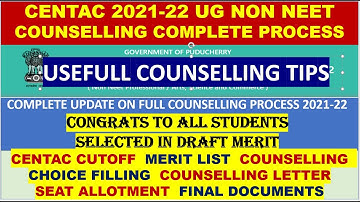CENTAC 2021 COUNSELLING PROCESS NEW | DRAFT MERIT LIST TAMIL FULL PROCESS |CENTAC 21 |CHOICE FILLING