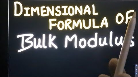 Trick to find dimensional formula of bulk modulus 🇮🇳❤️🇮🇳🤞🏻 #dimensions
