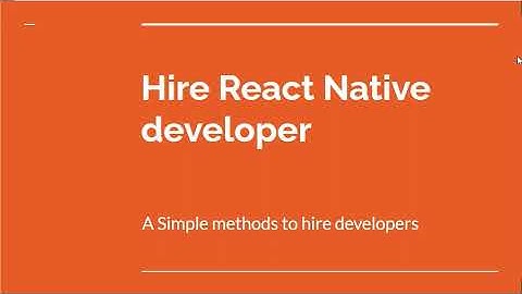 Hire React Native developer #simplywaste2022