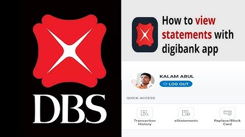 DBS/POSB Digibank App দিয়ে eStatement And Transaction History Check করুন।