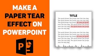 PowerPoint Tutorial: Make A Paper Tear Effect