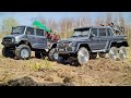 ГЕЛИК 6х6 на ПИЛАХ удивляет! ... Битва против UNIMOG 6x6. RC OFFRoad Traxxas , Axial