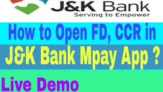How to Open CCR, FDR in J&K Bank Mpay App ? Live Demo screenshot 3