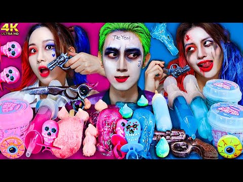 ASMR ICE CREAM <strong>JOKER</strong> PINK BLUE PARTY 다양한 핑크블루 아이스크림 젤리 먹방 DESSERTS JELLY CANDY MUKBANG EATING SOUNDS