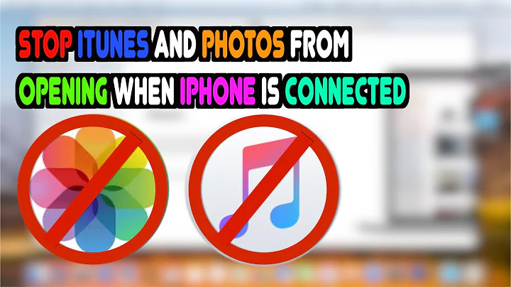 How to stop opening iTunes and Photos opening automatically when connect iPhone