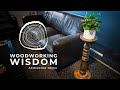 Turned wooden plant stand  woodworking wisdom