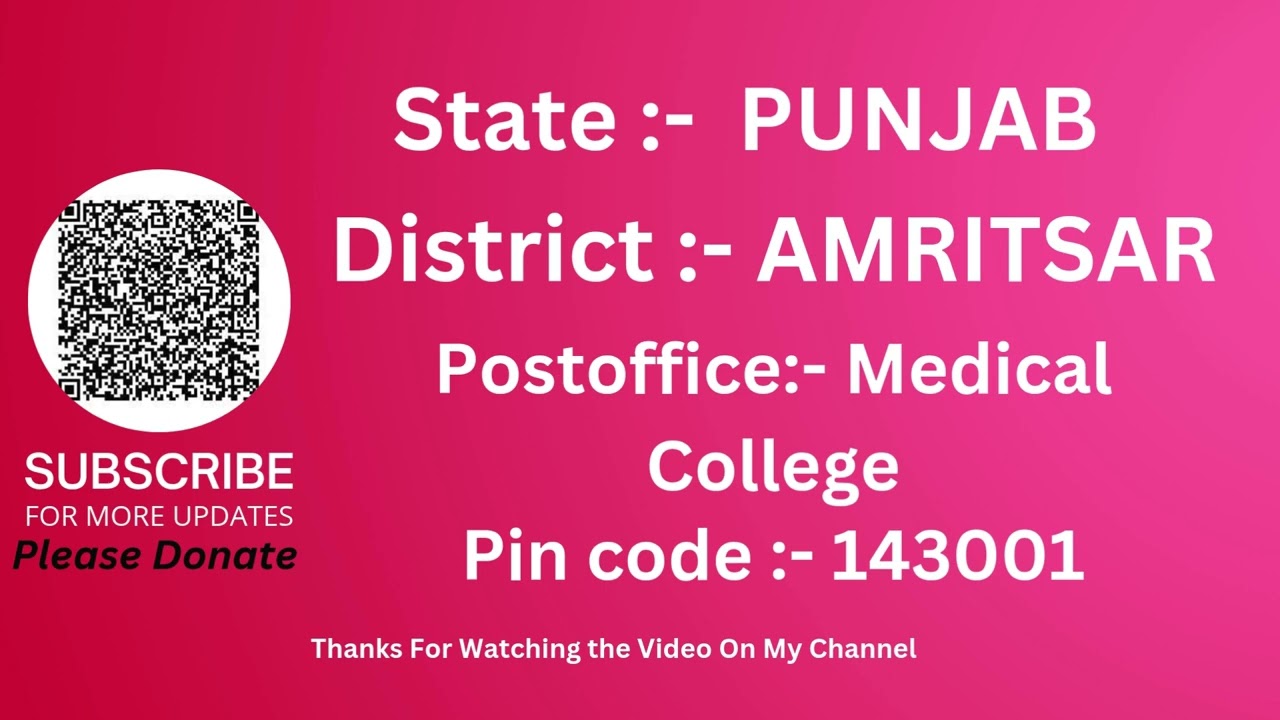 Punjab Amritsar Raja sansi Ka pin code 143101 / Amritsar Raja sansi ka post office