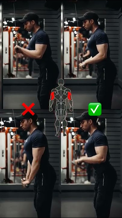 Tricep pushdown mistakes #triceps #fitness #gym #workout #shorts #youtubeshorts #trending