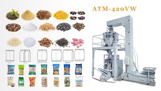 Factory Price vertical puffed rice popcorn chips snack multihead weighing nitrogen packing machine