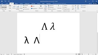 How to type lambda symbol in Word