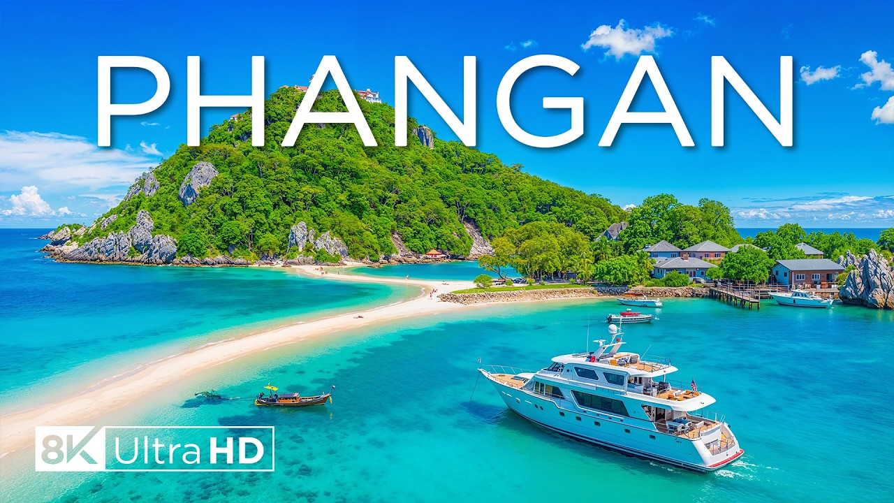 Ко Панган, Таиланд, 8K – Бирюзовые бухты, пальмовые пляжи и тропические пейзажи Таиланда.