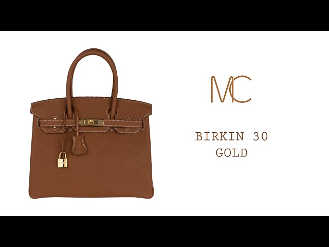 Hermes Birkin 30 Gold Togo With Gold Hardware