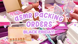 ASMR Packing your Black Friday orders! No music, real time, small business | STUDIO VLOG #23