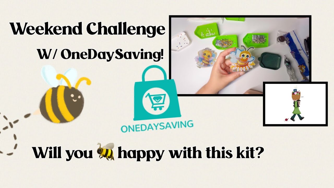 Weekend Challenge! Bee Magnet Diamond Painting Art Kit from 