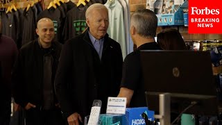 WATCH: President Biden Visits Small Businesses In Town Near Allentown, Pennsylvania