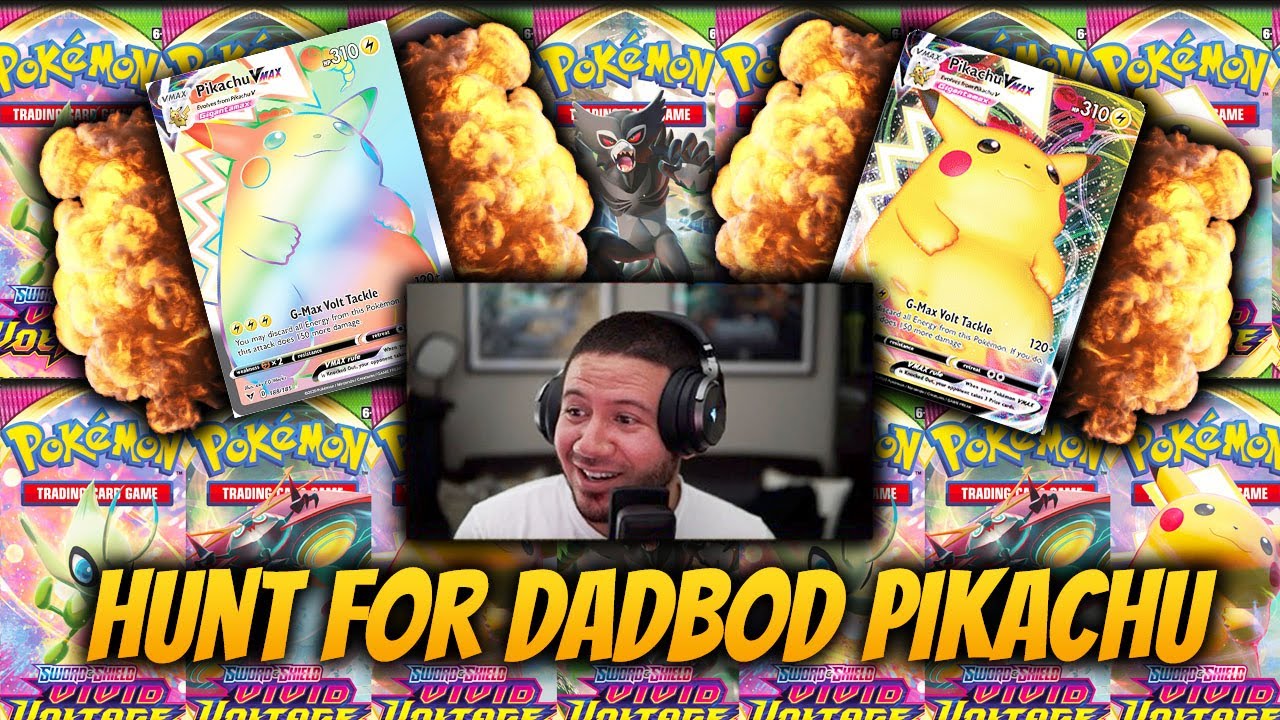 Pokemon TCG Vivid Voltage PIKACHU VMAX Secret Rare Pull!