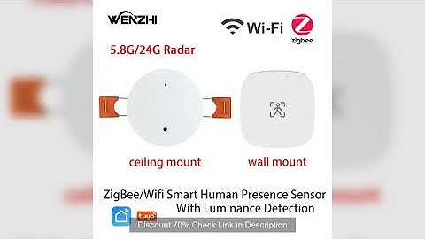 ZigBee Wifi MmWave Human Presence Motion Sensor With Luminance/Distance Detection 5/110/220V Tuya Sm