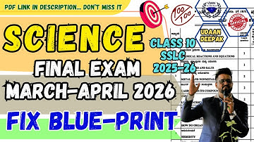 10th SSLC 2025-26 SCIENCE BLUE PRINT FINAL EXAM MARCH 2026 KSEAB Official Paper