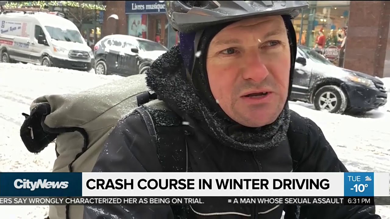 Montreal gets dumping of snow & crash course in winter driving