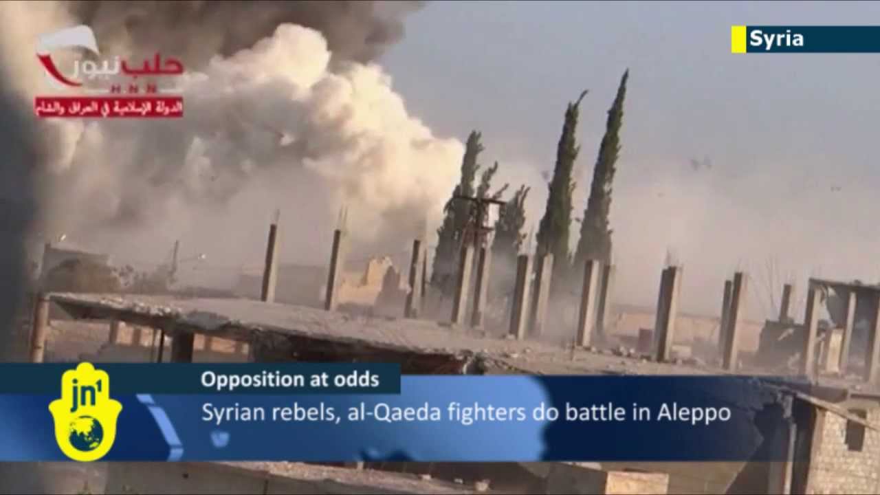 Anti-Assad allies clash: fighting between Free Syrian Army rebels and al-Qaeda forces in Aleppo