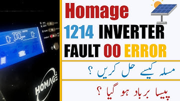 Fix Homage Inverex 1214 Inverter 00 Error