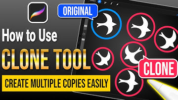 How To Use The Clone Tool In Procreate - Touch Controls - Procreate Tutorial For Beginners