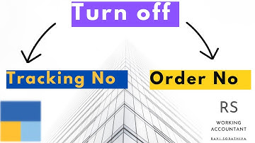 How To Disable Tracking Number in Tally Prime