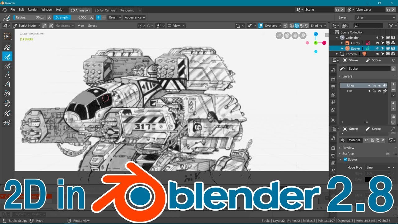 2D In Blender Amazing! - YouTube