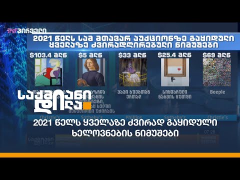 2021 წელს ყველაზე ძვირად გაყიდული ხელოვნების ნიმუშები
