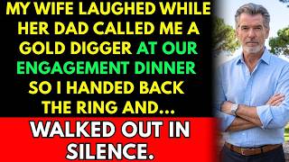 My Wife Laughed While Her Dad Called Me a “Gold Digger” at Our Engagement Dinner—So I Quietly Reveal